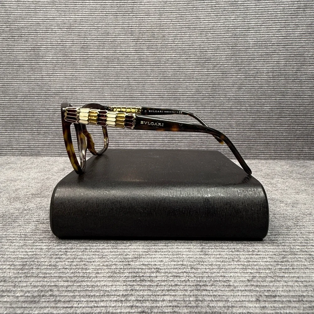 Bvlgari 8155 Serpenti Sunglasses Tortoise Shell Gold Enamel‎ Cat Eye 504/13 57mm